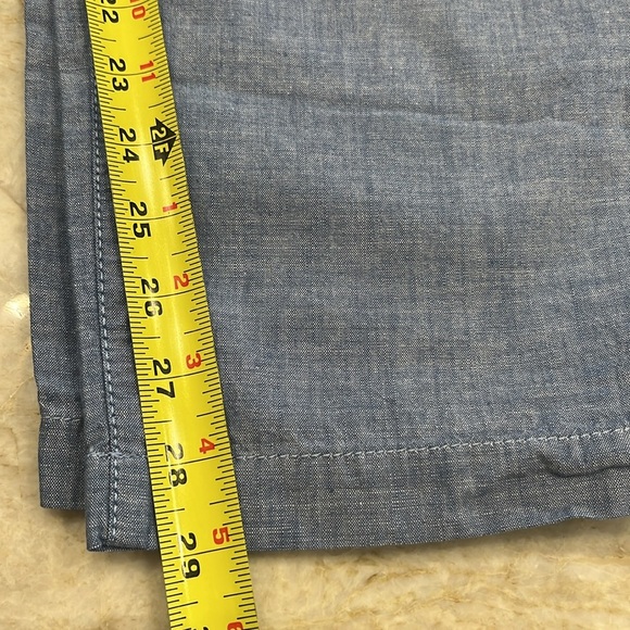 Talbots Weekend Chinos Chambray Blue Lightweight Summer Pants Size 16 - Picture 9 of 14